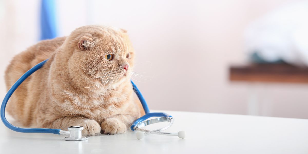 a cat with a stethoscope
